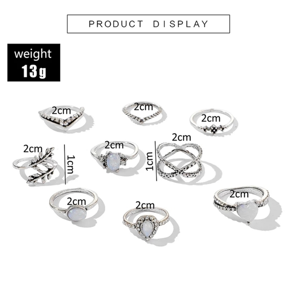 NEW! 9 pcs ring set - Picture 5 of 6